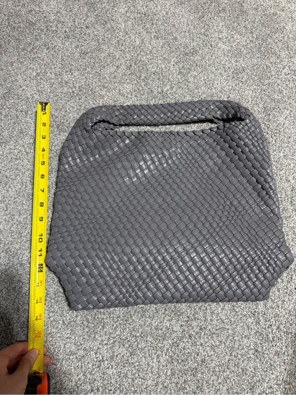 Medium Grey Woven Purse